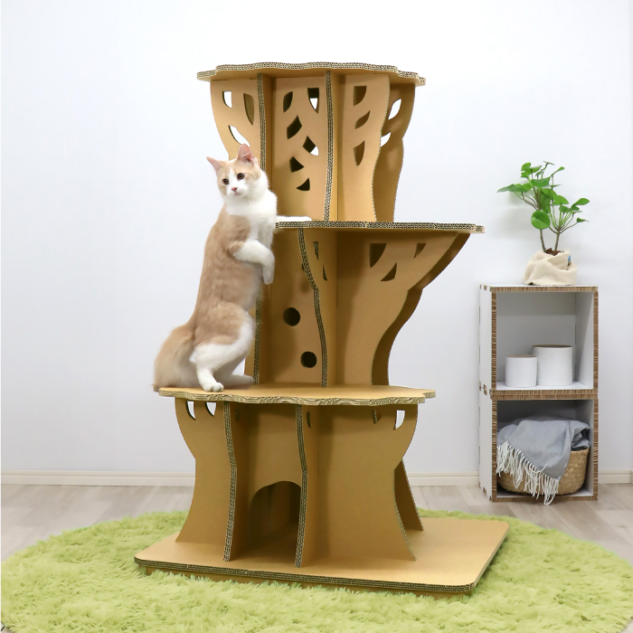 キャットタワー 大型猫 おしゃれ 据え置き ラージ ツリーステップ 猫