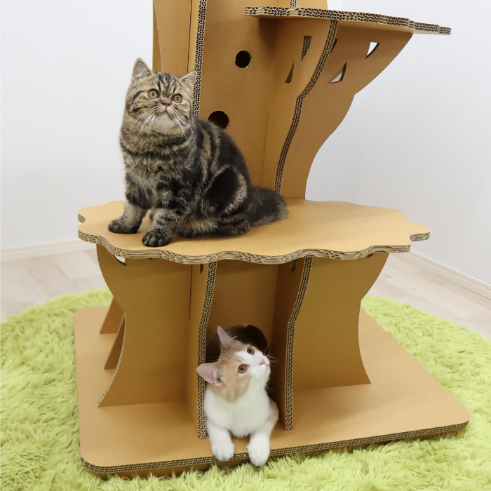 キャットタワー 大型猫 おしゃれ 据え置き ラージ ツリーステップ 猫