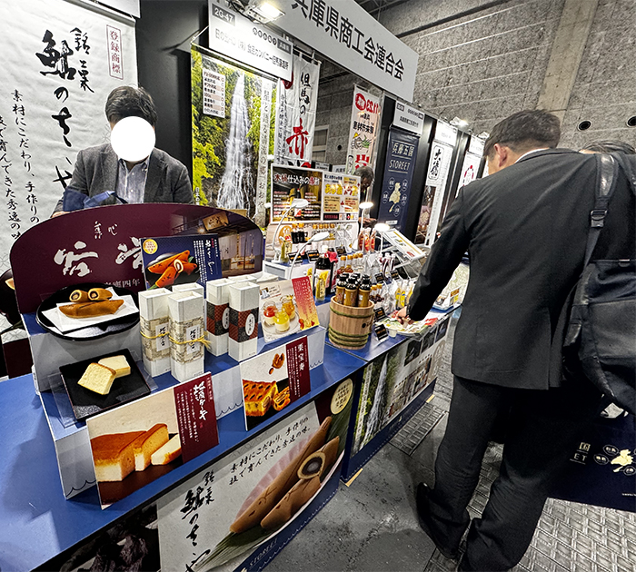 兵庫県商工会連合 FOOD STYLE Kansai 2024 展示会 ブース （環境配慮・SDGs支援・紙資材・リボード製・リユース）