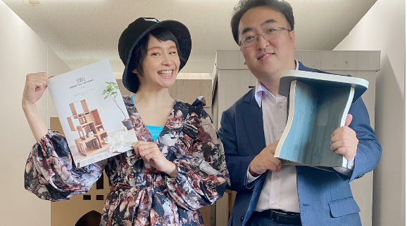 保護猫活動をされている歌手のmisonoさん、会社訪問の様子